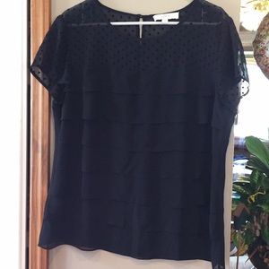 Beautiful Large Black Loft Blouse
